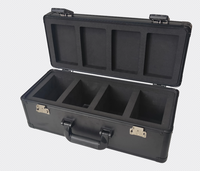 Vitrine de présentation et de rangement pour cartes gradées en aluminium avec fenêtre en acrylique, coque rigide verrouillable pour dalles PSA/SGC, 4 rangées, vitrine frontale