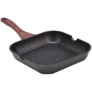 Wholesale Customized Hot Selling Cooking Kitchen Cookware Aluminum Steak <strong>Pan</strong> Non-stick Skillet <strong>Grill</strong> <strong>Pan</strong> Induction <strong>Frying</strong> <strong>Pan</strong> - Product Image 2