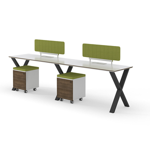 Mesa de trabajo de oficina modular de 4-6 plazas, estación de trabajo abierta para el hogar, oficina y escuela, muebles de escritorio - Product Image 4