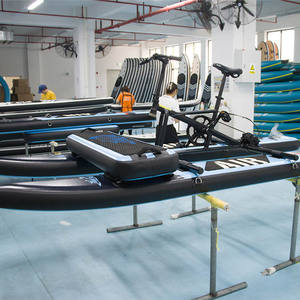 Bateaux à pédales flottants gonflables d'usine OEM Hydro Cycle Bicyclette <span class=keywords><strong>sur</strong></span> l'eau avec matériau de point de chute pour les jeux d'eau - Product Image 6