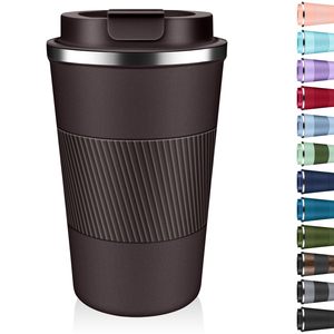 12oz Travel Mug, Insulated Coffee Cup with Leak proof Lid, Vacuum Stainless Steel Double Walled Reusable Tumbler for <b>Hot</b>&Cold - Product Image 1