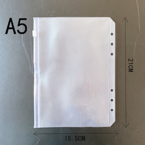 Sacos plásticos para documentos, sacos com <span class=keywords><strong>6</strong></span> furos para arquivos, pastas com zíper, sacos para arquivos e folhas soltas A5, A6, A7, venda imperdível - Product Image 3