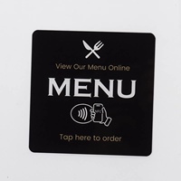 Carte NFC en acrylique pour avis Google, menu NFC, carte d'avis Google, autocollant de table NFC en acrylique pour restaurant