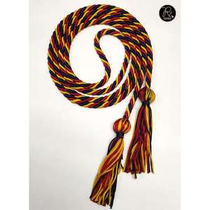 Cordón Académico Negro y Verde Kelly con Borla de 4 Pulgadas y 60 Pulgadas para Ceremonia de Graduación, Cordón para Prendas con Procesamiento de Dos Colores - Product Image 2