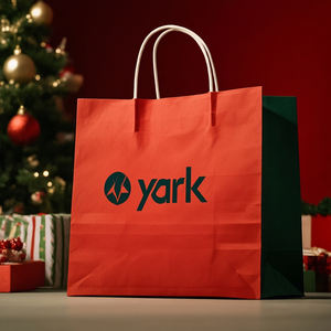 ถุงกระดาษคราฟท์พับได้สำหรับขายส่ง ของชำ ของชำร่วย ของขวัญ บรรจุภัณฑ์สุดหรู - Product Image 3