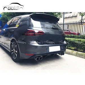 R Style Carbon Fiber Rear Bumper Fins Spoiler Wing Lip <b>Splitter</b> Diffuser for Volkswagen VW Golf 7 MK7 - Product Image 3