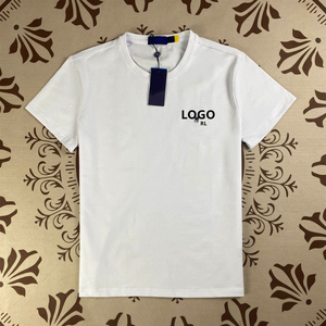 T-Shirt Formale da Uomo in 100% Cotone <span class=keywords><strong>di</strong></span> Alta Qualità, Vendita all'Ingrosso, Collo Tondo, Personalizzabile con <span class=keywords><strong>Stampa</strong></span> o Ricamo - Product Image 1