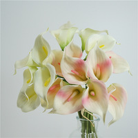MTL007 Bunga Calla Lily PVC Artifisial Putih Realistis - Dekorasi Rumah/Meja Modern Buket Pernikahan Hari Valentine Tahun Baru