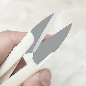U-shaped household small <b>scissors</b> with round tips, capped spring-loaded <b>sewing</b> <b>scissors</b>, fishing line cutters, stainless steel - Product Image 4