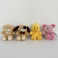 Ensemble d'animaux en peluche personnalisés, jouet en peluche doux, ours, chien, poussin, cochon, rembourrage en coton PP, cadeau pour bébé