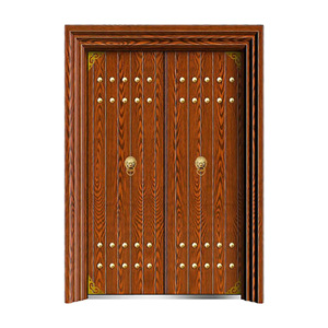 Porte d'entrée double simple en alliage de zinc, sur mesure, pour cour chinoise, villa, porte de sécurité extérieure, portes <span class=keywords><strong>PVC</strong></span> extérieures, fabrication usine - Product Image 4