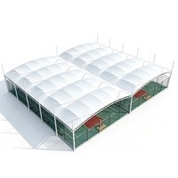 Techo de Membrana Tensada Multiarquitectónico para Canchas Deportivas de Pickleball y Tenis, Estructura de Acero Resistente a la Corrosión, Protección UV, Estadio