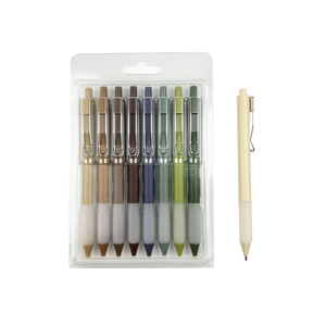 Stylos gel, 12 pièces, pointe fine de 0,5 mm, écriture fluide, couleur pastel claire, stylo à encre gel en plastique pour la tenue de journal, la prise de notes - Product Image 3