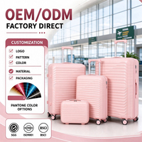 Ensemble de bagages à main légers et imperméables en ABS, 4 pièces, avec serrure Bluetooth, valises à roulettes pour les voyages
