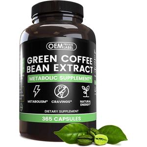 OEM ODM Slimming Capsule Green Coffee Bean Extract Capsule Fat Burner Weight Detox Loss Capsule Fiber Metabolism Booster - Product Image 1