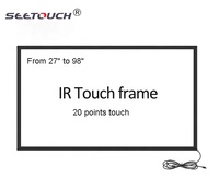 Prix d'usine 32 ''37'' 43 ''46'' 47 ''49'' Cadre tactile infrarouge Cadre tactile IR Multi Touch Superpositions tactiles pour moniteur et TV