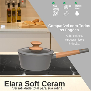 Ensemble de casseroles en aluminium antiadhésif à induction moderne avec revêtement céramique, 10 pièces, couvercles en verre transparent, poignées en bakélite - Product Image 3