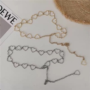 Chaîne de taille en alliage de zinc en forme de cœur pour femme, chaîne de corps tendance, style rétro, bijoux transfrontaliers pour usage quotidien - Product Image 2