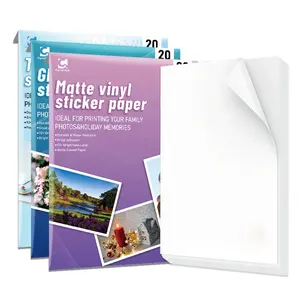 Mesin cetak Film transparansi tahan air Glossy berperekat transparan vinil pemotong Flatbed kertas Pp A4 untuk Inkjet