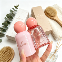 Flacon en plastique blanc givré rose de 50 ml pour tonique hydratant, hydrolat, huile de douche, huile capillaire, flacon cosmétique vide