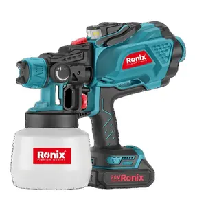 Ronix Hot Sale 8604 20V Cordless DIY Portable Paint Sprayer Handheld Fiberglass Hand Held HVLP Floor Based Spray Gun