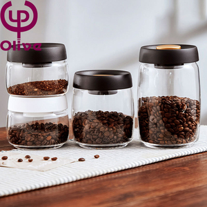 Contenitore di conservazione in <span class=keywords><strong>vetro</strong></span> trasparente di alta qualità con coperchio sigillato <span class=keywords><strong>sottovuoto</strong></span> contenitore per la conservazione del caffè per la cucina di casa - Product Image 3