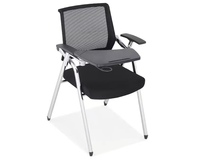 Chaise de formation pliable avec cadre en métal électro-plaqué, avec tablette d'écriture pour le bureau d'étude