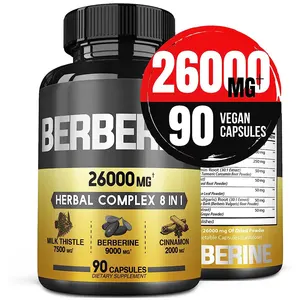 Fournir des suppléments à base de plantes de haute qualité OEM Private Label Berberine HCL 500 Mg Berberine Capsules