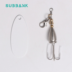 Sous-banque Sublimation coffret cadeau personnalisé blanc métal aluminium <span class=keywords><strong>plaque</strong></span> plomb trois hameçons crochet de pêche pour la pêche en plein air - Product Image 5