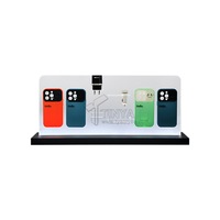 Nouvelles tendances : support d'affichage pour téléphone en acrylique transparent avec éclairage LED, présentoir en plexiglas pour accessoires mobiles pour reyai