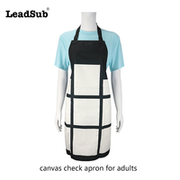 Sublimation de logo personnalisé tabliers en toile de lin polyester enfant adulte vierge nettoyage de cuisine tablier de restaurant pour chef