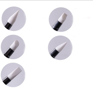 5pcs Double Head Nail Art Tool Pens Acrylic Handle Soft Silicone Crystal Manicure Brush - Product Image 2
