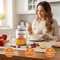 Kangherb Vente en gros Marque privée Complément alimentaire naturel en capsules de cannelle Stabilise et améliore le métabolisme 60 Gummies à la cannelle