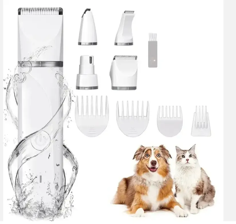 Cordless Baixo Ruído Recarregável Pet Trimmers Grooming Tool Professional Removal Blade Hair Clippers para Cães