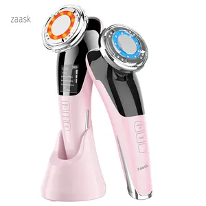 Zaask Personal Facial Skin Care Beauty Products Lifting Massager Home Use Ems Rf Vibration Temperature Control Beauty Device