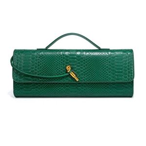 Bolso de mano con estampado de piel de serpiente para mujer, bolso de noche con asa y correa de cadena, elegante bolso cruzado para bodas, fiestas y bailes de graduación - Product Image 5