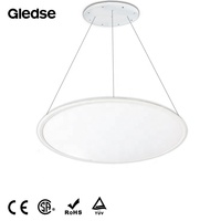 Fourniture d'usine 40-100W plafond LED panneau rond mince suspendu panneau lumineux ultra-mince monté en surface pour bureau hôtel centre commercial