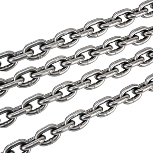 Chaîne de levage MaxPlus en acier inoxydable soudé, type 316, pour convoyeur à frottement, zinguée, norme EN818-2, certifiée ISO G80 - Product Image 2