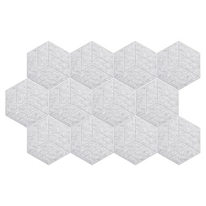 Paneles insonorizados hexagonales modernos Paneles acústicos autoadhesivos de alta densidad para estudios Diseño de moda - Product Image 5