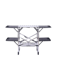 Klappbarer Outdoor-Tisch Tragbarer Multifunktionaler Camping-Tisch mit Aluminiumlegierungsrahmen Eierkarton-Design Einfaches Design Outdoor-Möbel