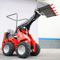 Minicargadora de Ruedas de 500 kg, 1 Tonelada, Euro 5, Estándar CE EPA, Cargadora Compacta con Dirección Deslizante para Jardín, Granja y Construcción, Venta de Proveedor Chino