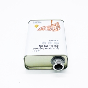 Boîte en fer blanc rectangulaire de 500 ml pour huile d'olive, contenants pour huile alimentaire avec couvercle à vis, qualité alimentaire - Product Image 3