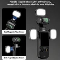 Mini lampe LED magnétique étanche à adsorption, portable, pour la beauté et la vidéo, compatible DJI Osmo Action / Pocket 3, pour la photographie de vlog