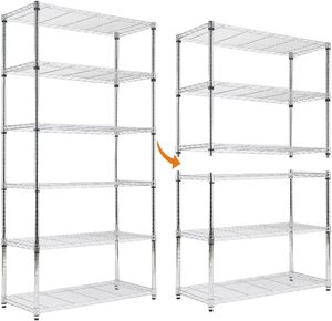 Simple <span class=keywords><strong>Rack</strong></span> 6 Tiers Hochleistungs-Stahldraht regal Chrom <span class=keywords><strong>Metro</strong></span> Office Shelf <span class=keywords><strong>Metal</strong></span> - Product Image 4