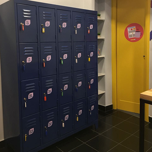 Casier individuel commercial à serrure à clé en acier inoxydable, casier de rangement personnalisé pour colis, idéal pour salle de sport, école, appartement - Product Image 1