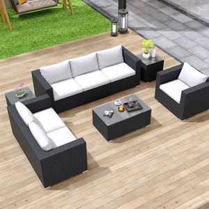 Sofá tejido de ratán para exteriores de lujo 2025, balcón, Villa redonda grande para exteriores, patio, jardín, muebles para casa de familia, Resort <span class=keywords><strong>General</strong></span> - Product Image 3