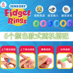 New Arrival Customized Colorful Eco-Friendly Fashionable Silicone Finger <b>Spinner</b> <b>Rings</b> Adjustable Spinning Anxiety Relief SC - Product Image 4