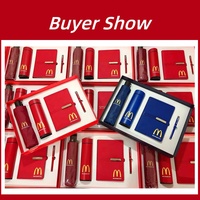 Ensemble Cadeau Luxe Premium Carnet et Stylo en PVC avec Boucle Argentée, Papeterie de Bureau d'Entreprise, Souvenir, Gravure de Logo Personnalisé, Commande en Gros