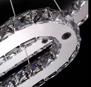 Zeal Lighting Modern LED Crystal Pendant Light candelabro de cuero diseñador cinturón colgante luz para dormitorio sala de estar - Product Image 6