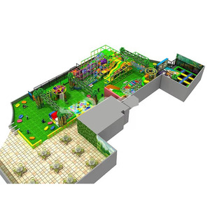 Aire de jeux intérieure à thème forestier pour enfants Jeu intérieur doux avec parc de trampoline pour centres commerciaux - Product Image 1